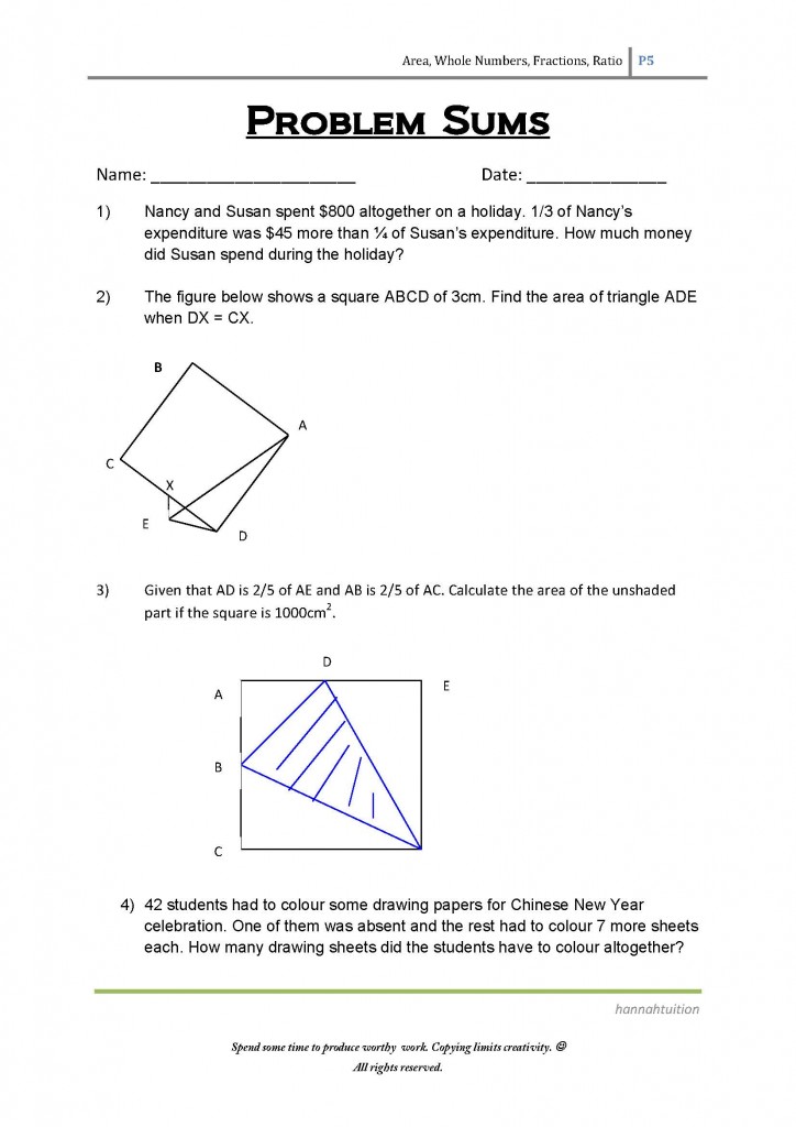 P5 Area,World numbers, Ratio, Fractions Problem sums3_Page_1