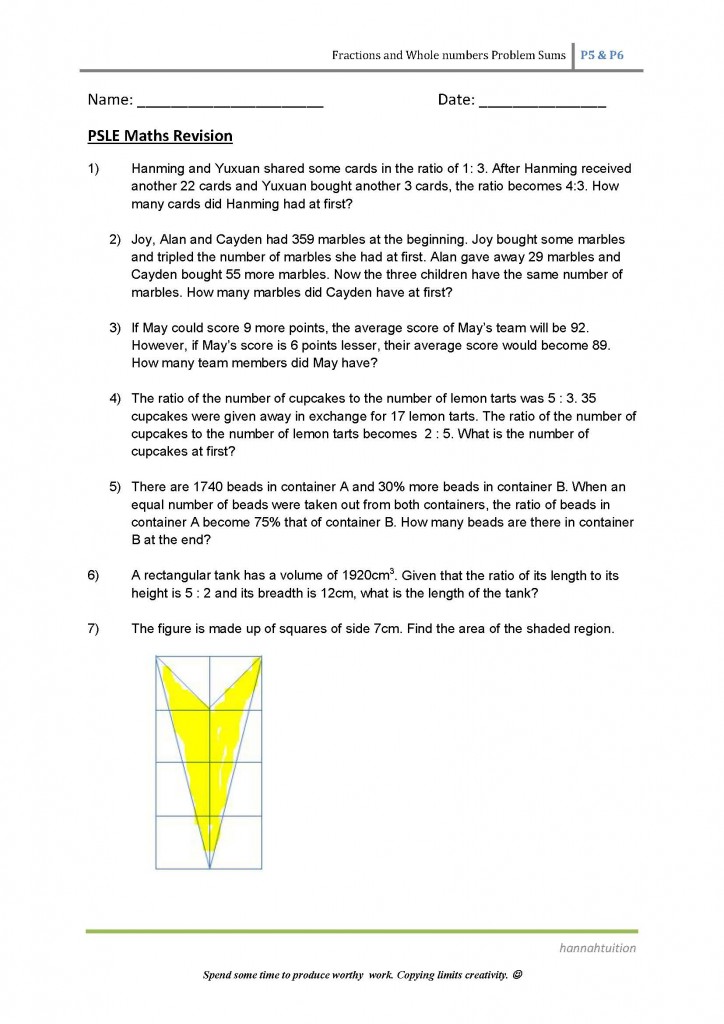 P5&P6 Maths Revision2